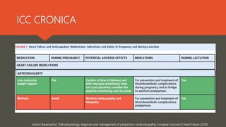 ICC CRONICA
Johann Bauersachs1, Pathophysiology, diagnosis and management of peripartum cardiomyopathy, European Journal of Heart Failure (2019)
 