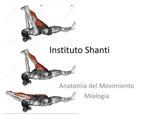 Instituto Shanti
Anatomía del Movimiento
Miologia
 