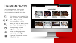 Pitch Deck Teardown: MiO Marketplace's $550K Angel deck | PDF