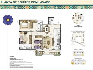 PLANTA DE 3 SUÍTES COM LAVABO
 