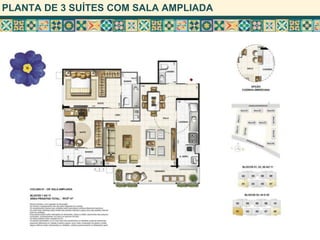 PLANTA DE 3 SUÍTES COM SALA AMPLIADA
 