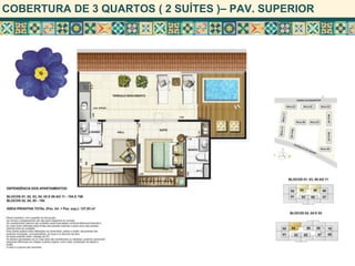 COBERTURA DE 3 QUARTOS ( 2 SUÍTES )– PAV. SUPERIOR
 