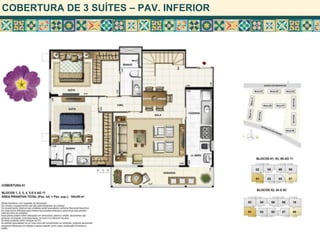 COBERTURA DE 3 SUÍTES – PAV. INFERIOR
 