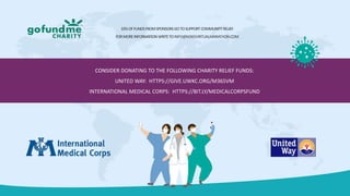 CONSIDER DONATING TO THE FOLLOWING CHARITY RELIEF FUNDS:
UNITED WAY: HTTPS://GIVE.UWKC.ORG/M365VM
INTERNATIONAL MEDICAL CORPS: HTTPS://BIT.LY/MEDICALCORPSFUND
10%OFFUNDSFROMSPONSORSGOTOSUPPORTCOMMUNITYRELIEF.
FORMOREINFORMATIONWRITETOINFO@M365VIRTUALMARATHON.COM
 