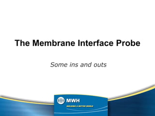 The Membrane Interface Probe Some ins and outs 