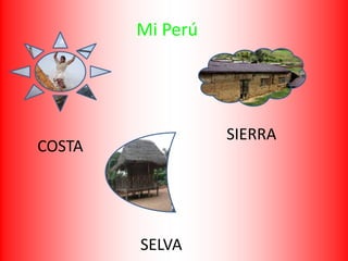 Mi Perú
COSTA
SIERRA
SELVA
 