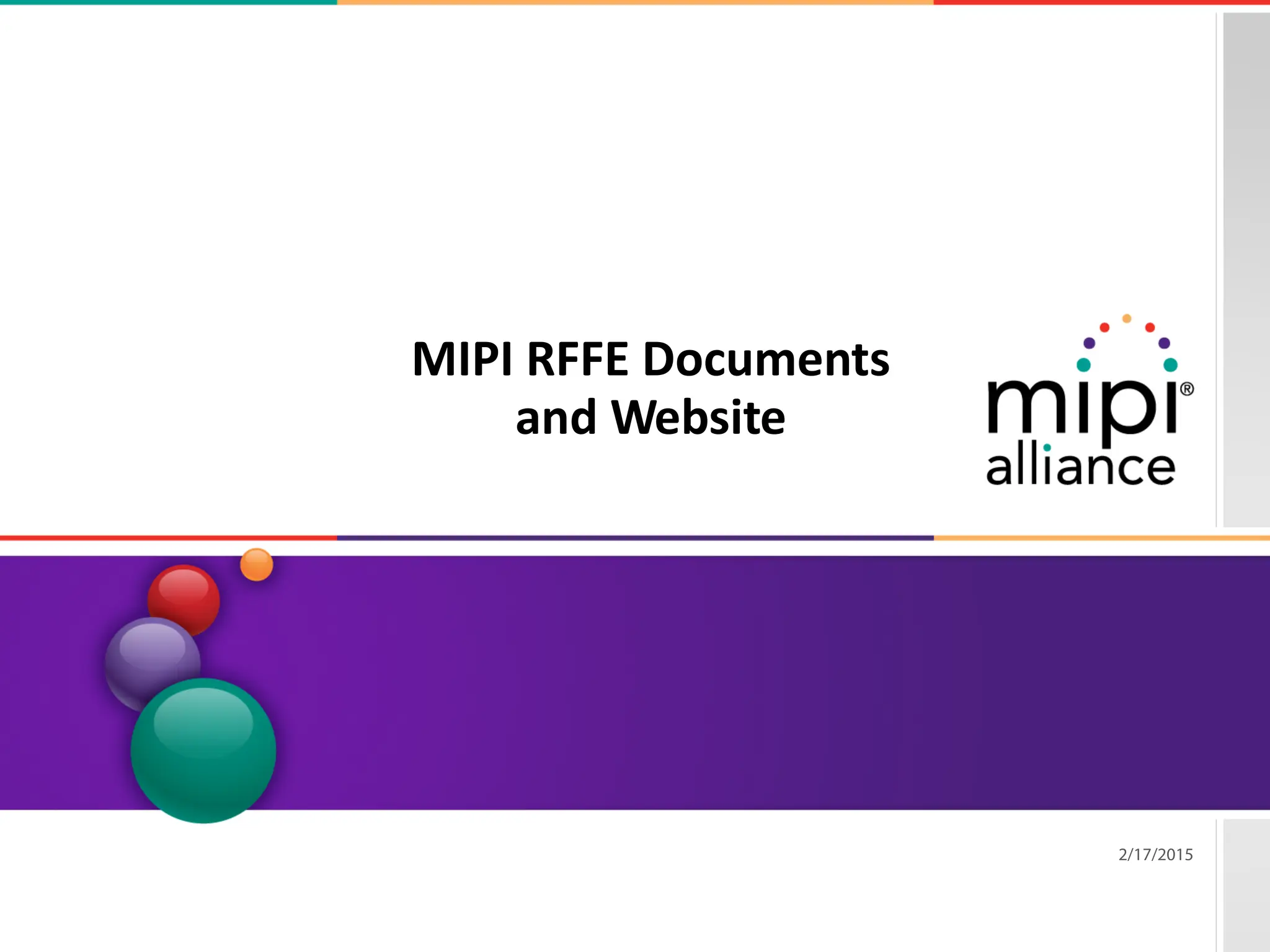 6/10/20| Page 29
MIPI RFFE Documents
and Website
2/17/2015
 