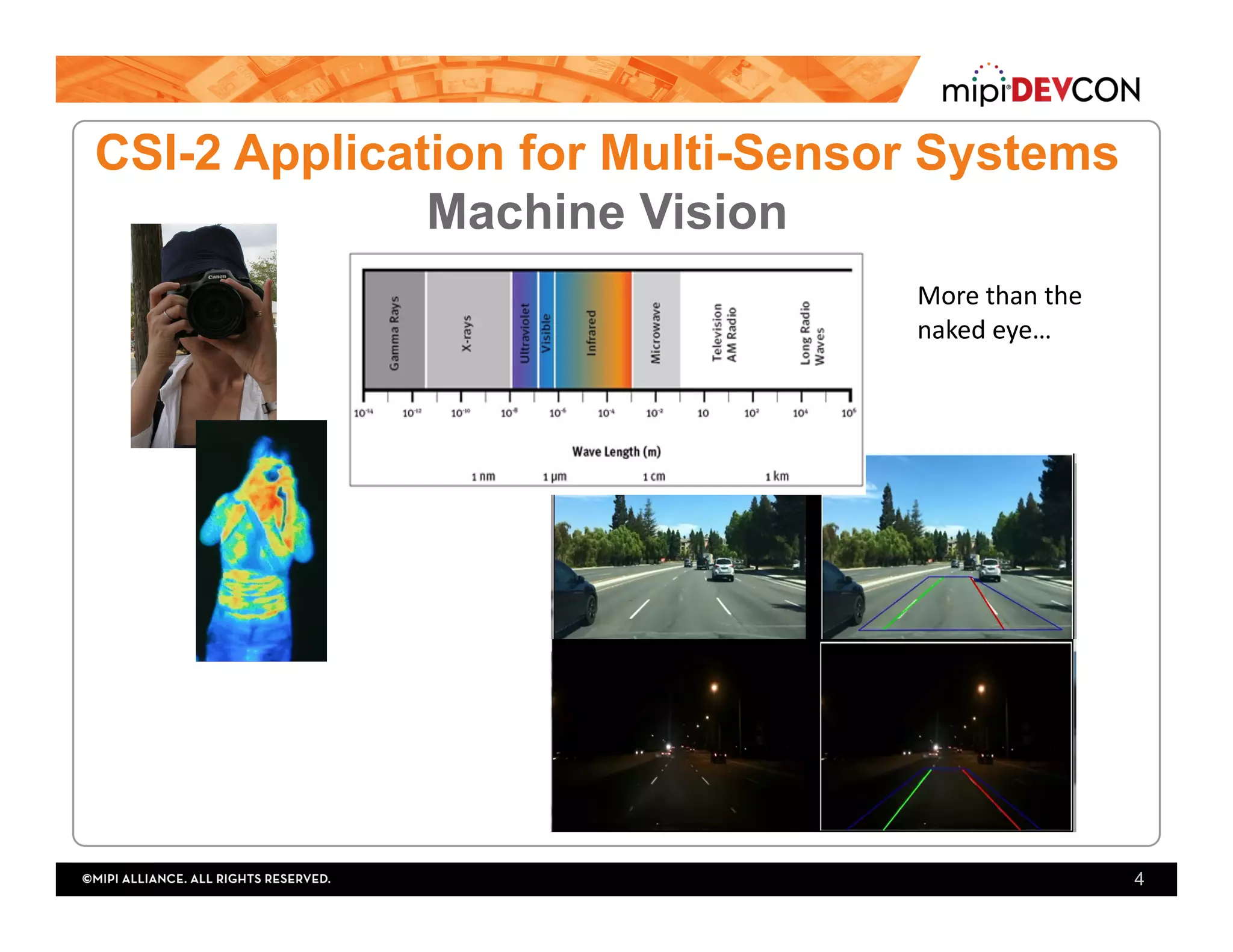 4
More	than	the	
naked	eye…	
CSI-2 Application for Multi-Sensor Systems
Machine Vision
 