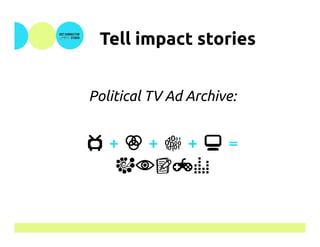 Tell impact stories	
Political TV Ad Archive:
1 + / + B + 6 =
i[j8.	
 