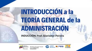 INDUCCIÓN: Prof. Glorismar Pereira
Bolivariano
Educación
Universitaria
UNESR
Barcelona
 