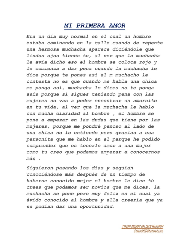 Mi primera amor PDF