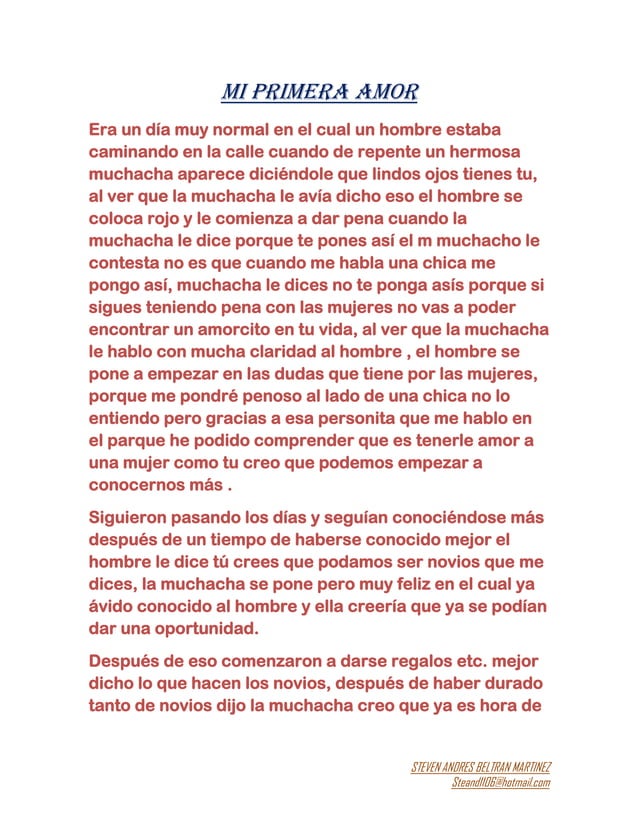 Mi primera amor. PDF