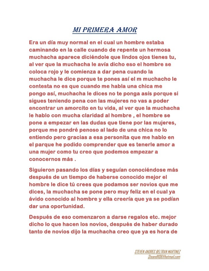 Mi primera amor.