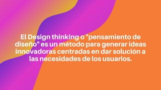Mi primer proyecto de emprendimiento- design thinking | PDF