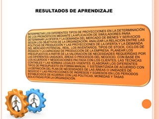 RESULTADOS DE APRENDIZAJE
 