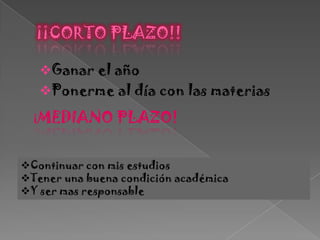 ¡¡CORTO PLAZO!!Ganar el año