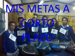 MIS METAS A
CORTO
PLAZO
 