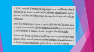 Un proyecto de vida 