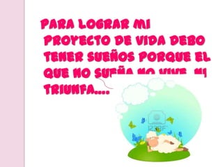 En mis proyectos de vida esta no solo crecer como persona, profesionalmente sino también laboralmente y creo que para lograr esto debo tener claro que mis proyectos son a mediando plazo para poder lograrlos.