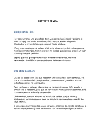 Mi proyecto de vida liliana petro