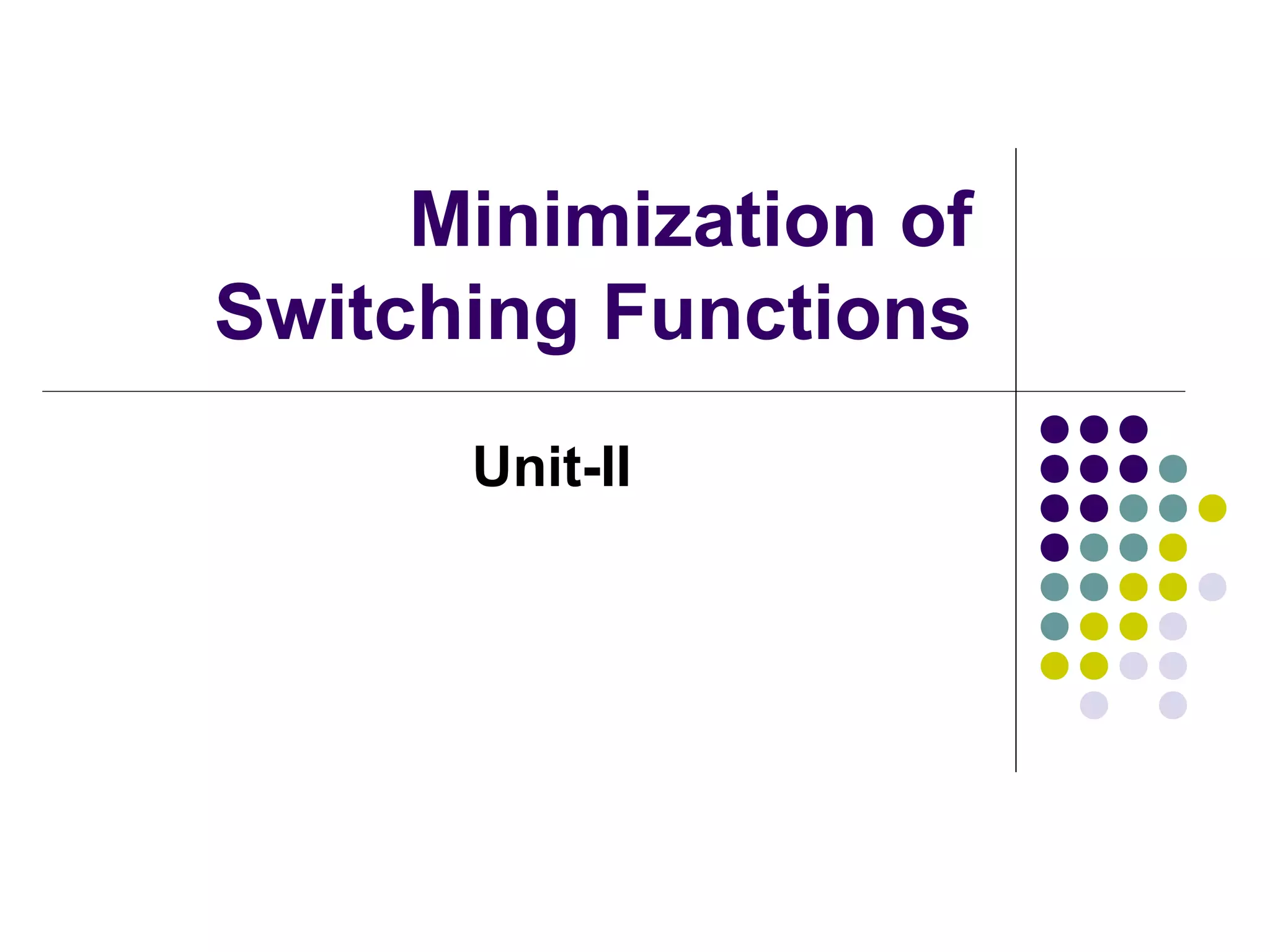 STLD- Switching functions | PPT