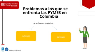 Principales Problemas y Fortalecimiento de las MIPYMES en Colombia | PPTX