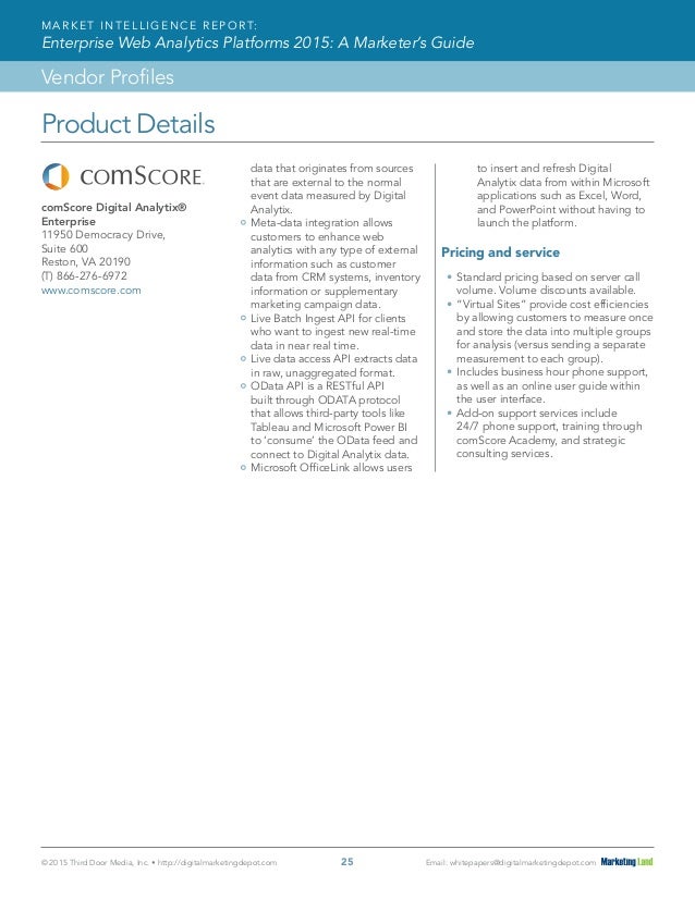 Enterprise Web Analytics Platforms 2015