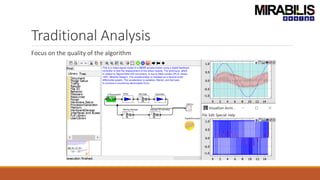 Traditional Analysis
Focus on the quality of the algorithm
 