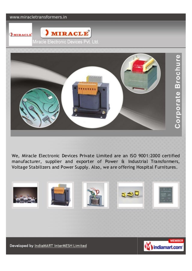Miracle Electronic Devices Private Limited, Bengaluru, Power Transformers