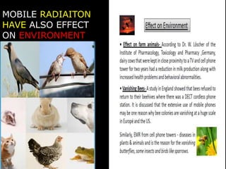 MOBILE RADIAITON 
HAVE ALSO EFFECT 
ON ENVIRONMENT 
 