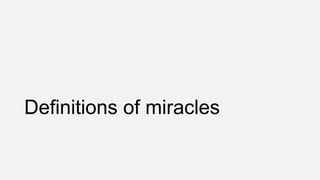 Definitions of miracles
 