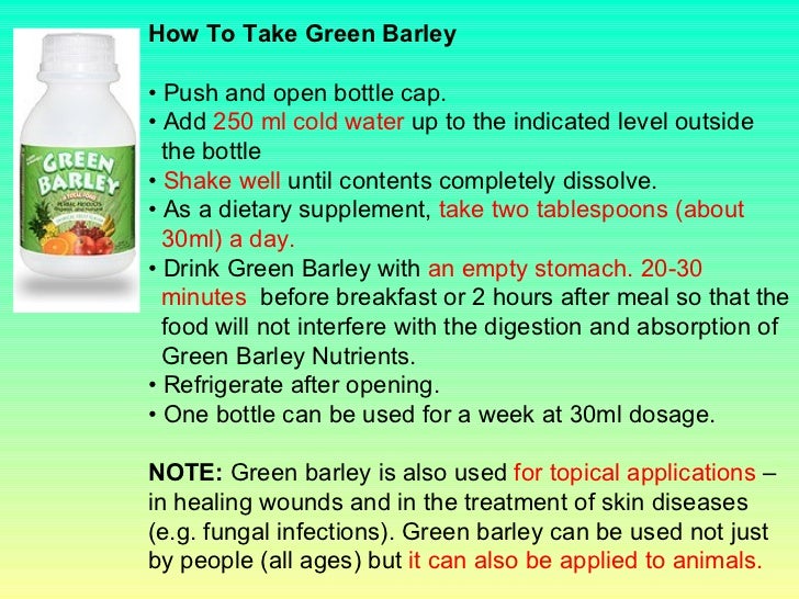 Miracles of Green Barley