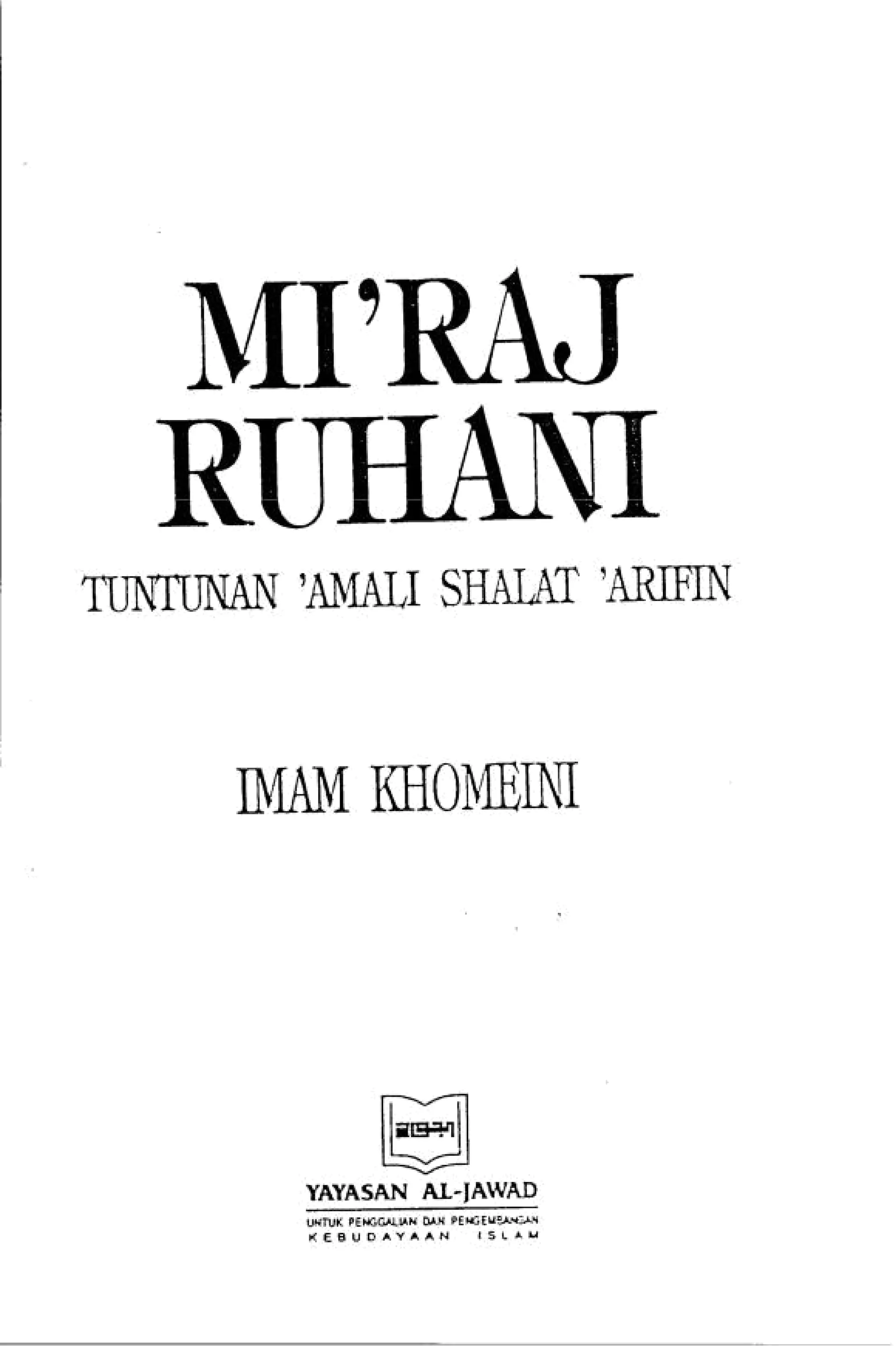 Mi Raj Ruhani Tuntunan Amali Shalat Arifin Imam Khomeini Pdf