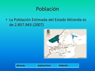 CapitalSu capital es “Los Teques”Antiguamente era Distrito FederalSe decreta en el año 1900 