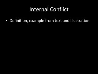 Internal Conflict Definition, example from text and illustration 