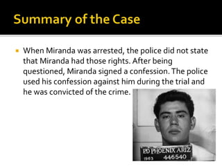 miranda v arizona case facts