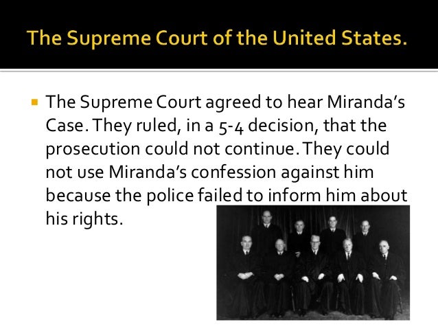 miranda v arizona result miranda v arizona result