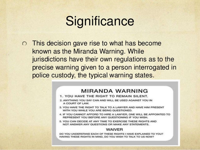 Image result for the landmark miranda decision issued on this day in 1966