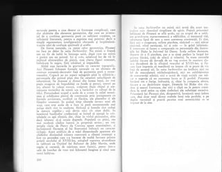 tecturale pentru a crea desene cu frumoase complicaqii, care
sint alcXtuite din elemente geometrice, dar care au avanta-
lul de a combina geometria purX cu suficient conginut,. cu
suficienti literaturS," pentru a-exprima mai puternic decit o
simpli reprezentare nonfigurativl obscurele
-
qi inspXiminti-
tcaiele stiri de confuzie spiritualS si acidia.
De forme naturale, ia opuse celor geometrice, Pitanesi
nu face uz deloc in suita Inchisorilor. Nu existl o frunzX
sau un fir de iarbX in intreaga suit5, dupX cum nu existi
o pasire sau un animal. Ici Ei colo, nelalocul lor de vii in
miilocul abstracqiilor de piatrX, stau citeva figuri omenegti,
imbrXcate in negru, fXrX trXsXturi qi impasibile'
Altfel stau licrurile in gravurile cu caracter topografic.
Aici Piranesi folosegte forrnele naturale ca un element de
contrast romantic-decorativ faiS de geometria puri a mo!u-
mentelor. Copacii au un aspect neingrijit pini la sllblticic. ;
personaiele dln primul plan sint fie cerqetori neinchipuit de
zdrcntiioqi, fie doamne gi domni din lumea bunI, nu -mai
pulin
.exagerat
de impodobiqi cu funde gi peruci, uleori pe
io., alr.nii iu crrlciti- rococo, sculptate dupi chipul qi ase-
,r',,,,r,,..* tolrurilor tlc nrrntii siltl rl lraricilor ctr cilugei de la
bilci. Prctutindcni sct.'pttl c acele de a scoate in relief netezi-
mea qi soliditatea pieirei de construcgie prin juxtapunere cu
forrnele goviitoarei oscilind ca flaclra, a1e plantelor $i ale
fiintelol omene$ti. ln acelaqi timp siluetele servesc unui alt
,.op, .".. este'acela de a face
^sX
parX monumentele rnai
uriaie <iecit sir-rt in realitate. BIrbalii qi femeile sint reduqi
la it"tur" copiilor ; caii devin mici' cit niEte dul5i. in
interiorul bazilicelor credinciogii se intind sX ajungX Ia cris-
telnilele cu api sfin1it5, dar, chiar in virful picioarelor, abia
dacX. izbutesi si-qi moaie degetele' PopulatX cu pitici, cea
mai modesti cl5dire baroci ia proporgii eroice ; un -ig
templu clasic de Pietro da Cortona .apare ameninqXtor, 9i
incintXtorul flecugtel al lui Borromini imbracX un caracter
ciclopic. Acest artificiu de a mXri dimensiunile -aparente ale
clldiiilor diminuind misura cunoscut; a siluetei omenegti a
fost un procedeu care s-a bucurat de multi favoare Plintre
artigtii secolului al XVIII-1ea, ,atingind suprema absurditate
in iablouri ca Ospdsal lwi Baltazar de John Martin, unde
regele gi curtenii, de mlrimea unor furnici' petrec intr-o
sali de banchet de vreo trei kilometri lungime gi cinci sute
metri inXlqime.
250
irr .,uir.r Incl;isorilor nu existl nici urm5 din acest tea-
l,rlr'.rrr rr.iiv denotind simplitate de spirit. Puiinii prizonieri
rrrl.rli;.r1i cle Piranesi se afli acolo, nu cu scopul de a subli-
,,,., l,,r.rrrtloarea supraomeneasc5 a edificiilor, ci inumanu-l 1id,
',rl,rrrrr.rnil lipsi de sens a unor asemenea construciii. Ei sint,
l.rr.r nici o exagerare, suflete pierdute, ritlcind
- nici micar
,.rr,,,irrcl, stind nemigcagi, ici gi colo
- in golul labirintic'
l intclcsant sI facem o comparalie cu personajele din ilustra-
1,ilc lrri Blake la Int'ernwl lui Dante. Acele suflete damnate,
rlt'p.1l'1c de a fi pierdute, par a se simii perfect Ia largul lor
prirrtrc fl5cIri, Colli de stlnci 9i mlagtini. ln toate cercurile
i.,.l,rlui fiecare di dovad5 de un vag eroism in maniera cia-
',i,,r clccadentX de la sfirgitul veacului al XVIII-lea, qi fie-
,,rlc lace impresia cX manifesti un interes cit se.poate de viu
l.r1,i cle semenii sii. ln suita Incbisorilor nu intilnim nici un
lcl de musculatur5 michelangiolescX, nici un exhibigionism
{l(: cxtravertigi atletici, nici o urml de viali sociald sau mi-
i.rr o sugestie ci un asemenea lucru ar fi posibil. Prezenga
licclrui om e furige, inXbugitX, qi, chiar in compania altora,
liccrre e cu deslvirgire singur. Desenele lui Blake sint ciu-
,l.rtc qi uneori frumoase, dar nici o clip5 nu le putem consi-
.lcra in mod serios ca nigte simboluri ale suferin;ei excesive.
l'r'izonierii lui Piranesi sint, dimpotrivX, locuitorii unui infern
,,rre, deqi doar unul dintre multele lumi rele posibile, e pe
,lcplin r,-erosimil qi poartX pecetea unei autenticitXgi ce se
irrrpune de la sine.
 