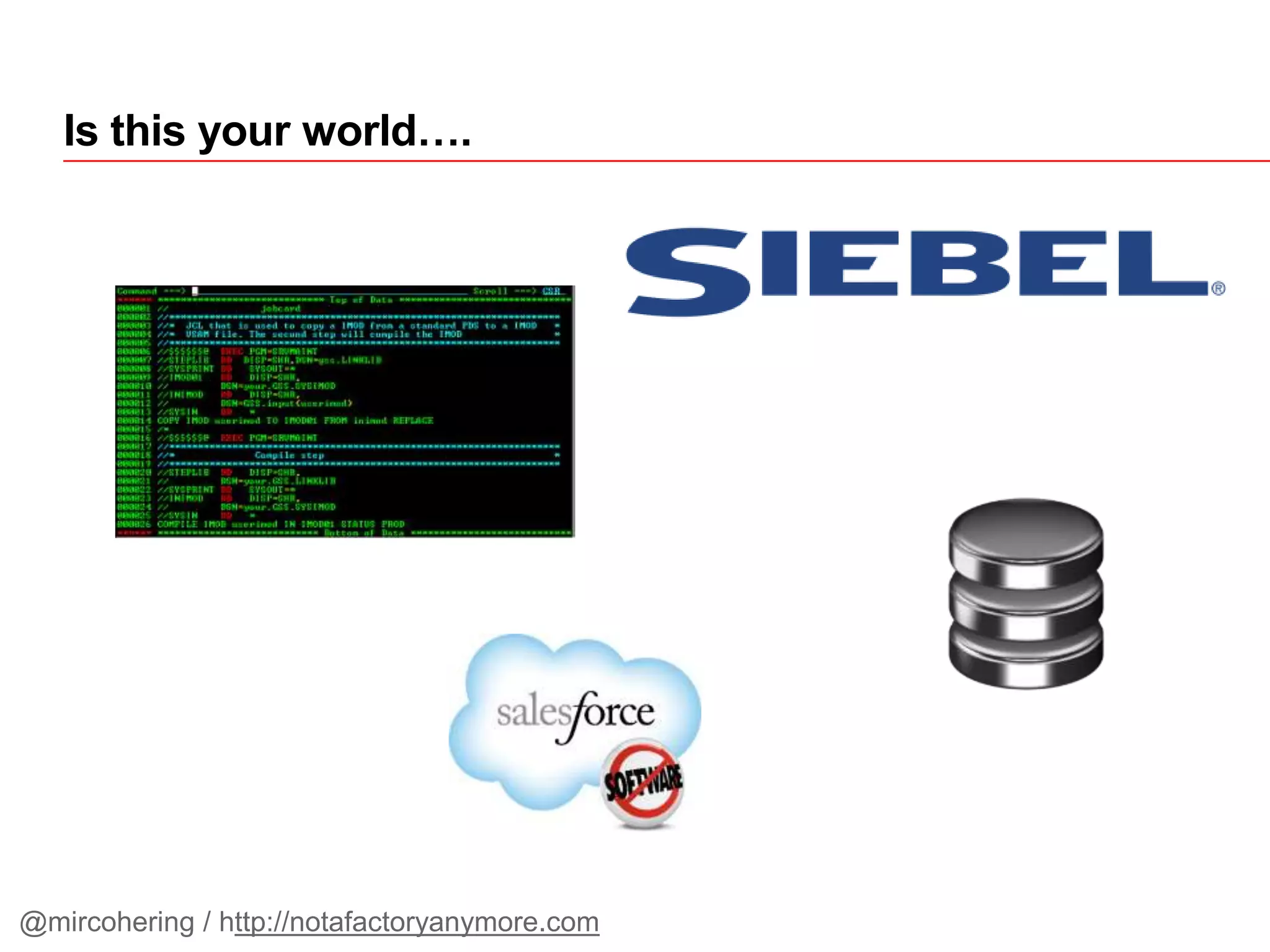 Is this your world….
@mircohering / http://notafactoryanymore.com
 