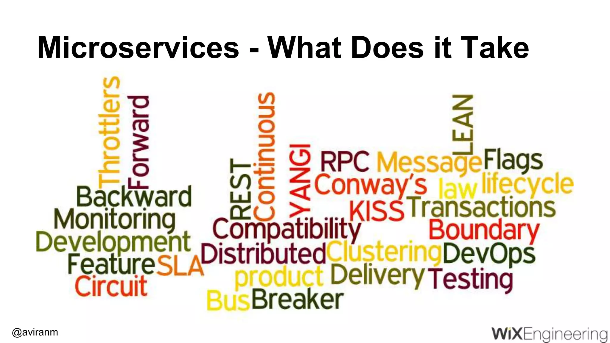 @aviranm Microservices - What Does it Take 