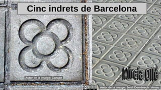 Cinc indrets de Barcelona
Autor de la imatge: Canaan
Autor de la imatge: Jordi Domènech i Arnau
 