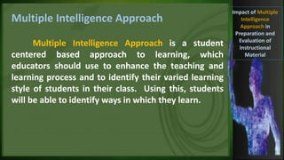 The Multiple Intelligence Approach - Its impact in IM preparation | PDF