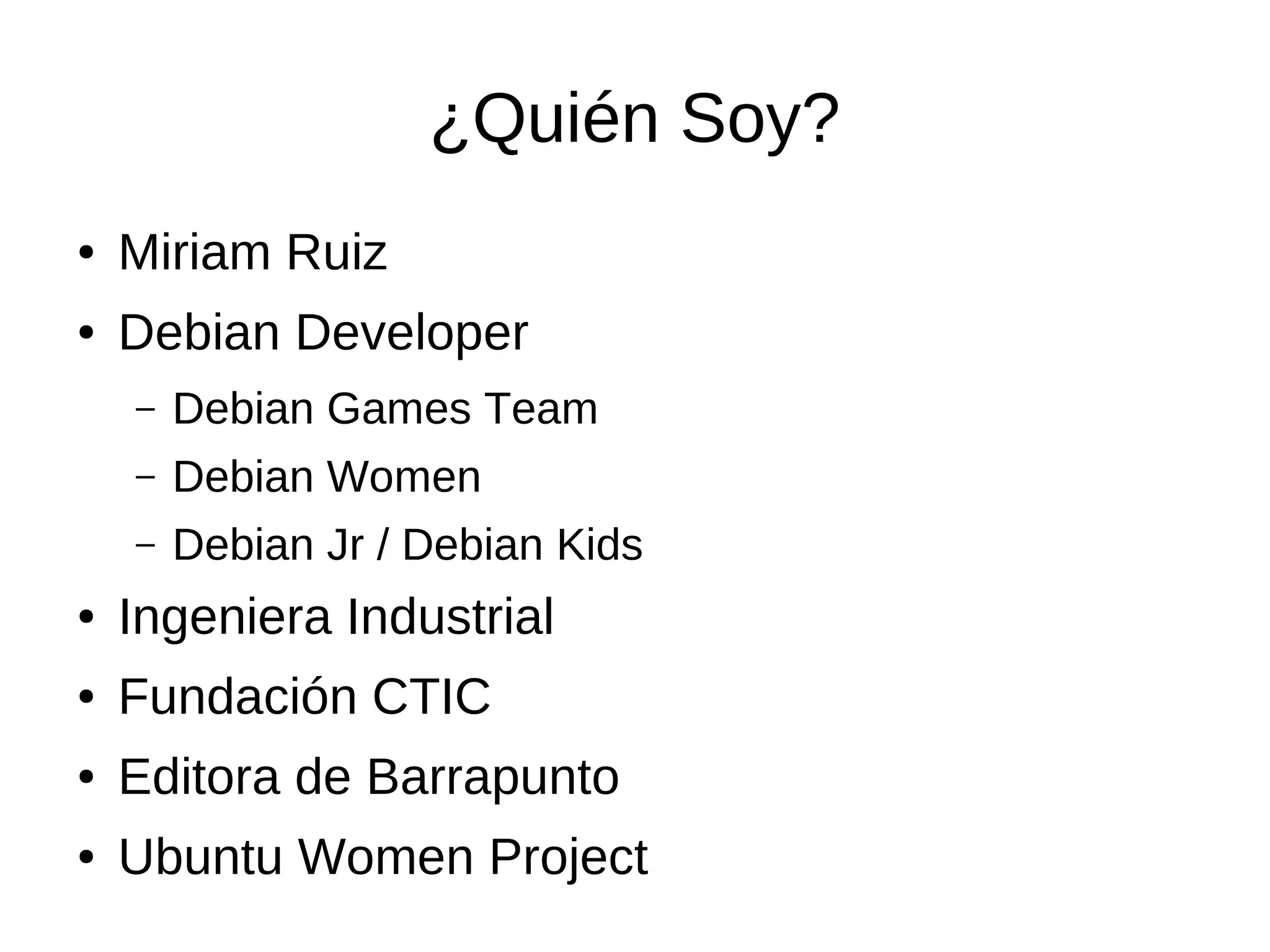 Miriam Ruiz - Debian And Ubuntu