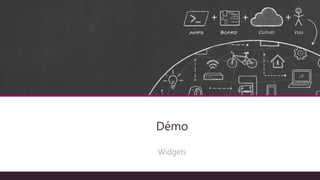 Architecture technique
Widgets
Démo
 