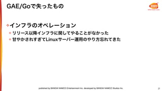 ミリシタを支える GAE/Go