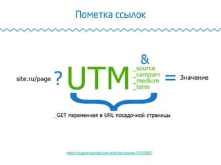 Пометка ссылок
https://support.google.com/analytics/answer/1033867
 