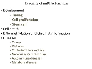 MicroRNA in Health and Disease | PPTX