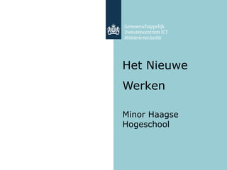 Het Nieuwe Werken Minor Haagse Hogeschool 