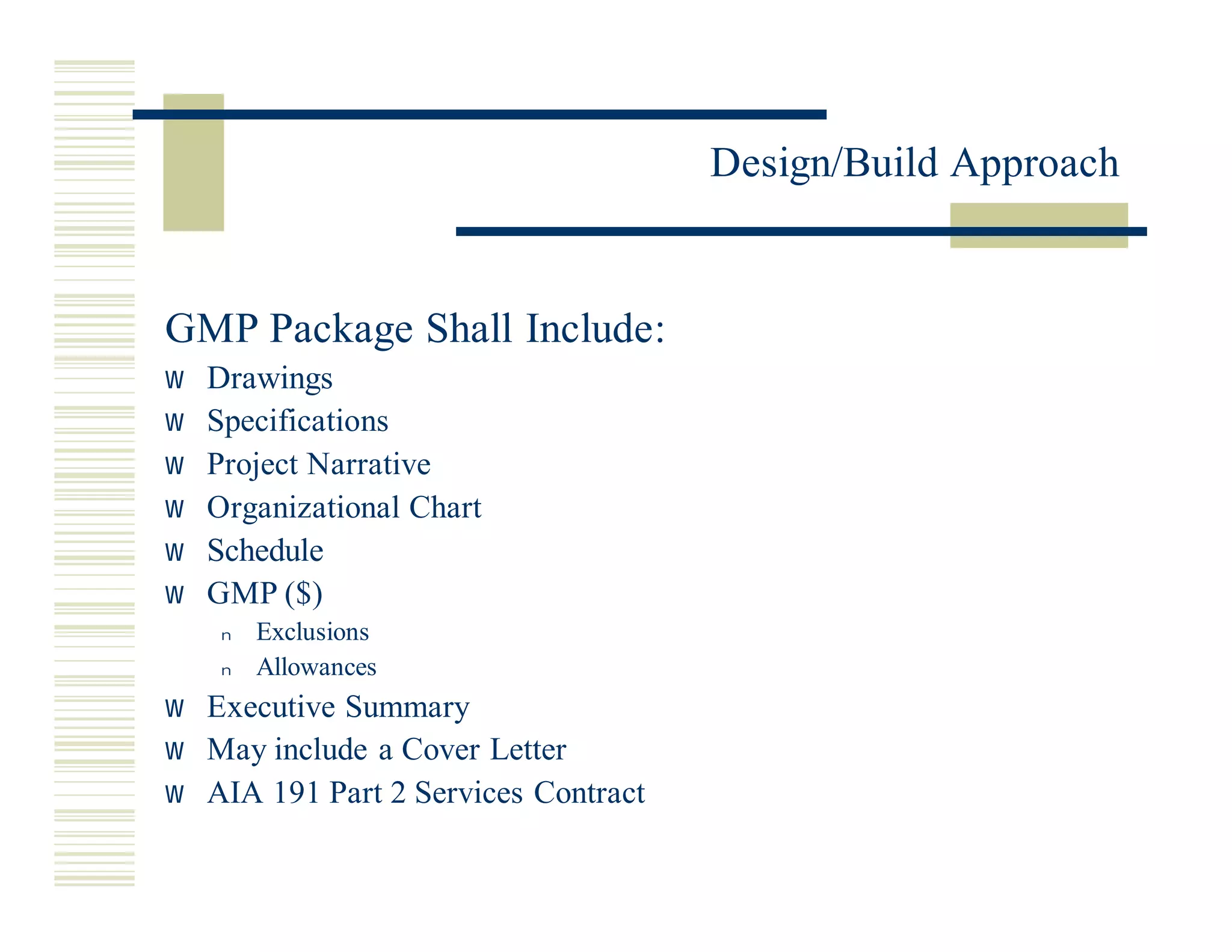 Miros Design Build Approach 3.20.02
